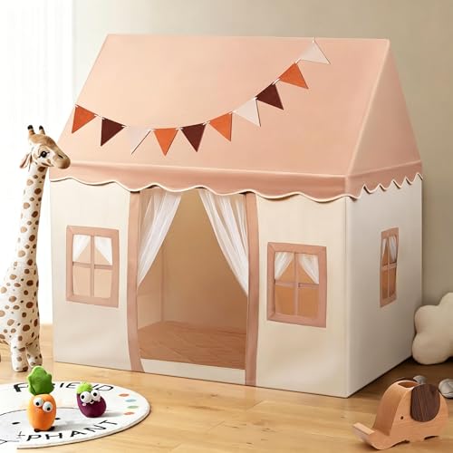 Snookids® Tente pour Enfants, Maison De Jeu Tente D'Intérieur avec Matelas Et Lumières, pour Chambre d'enfants, Coin Douillet pour Enfants, D'Intérieur...