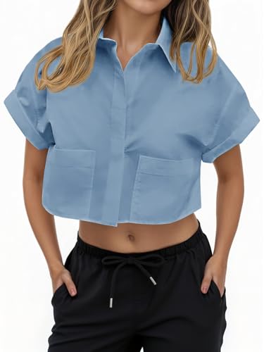 Chemisier court boutonné femme : finis les hauts trop longs sous les vestes