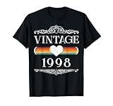 Vintage 27th Birthday Decorations Vintage 1998 27 Years OldV T-Shirt