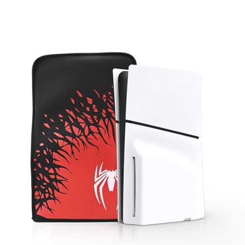 Image of New World for PS5 Slim Dust Cover Anti-Scratch Dustproof Waterproof Shell Washable Protective Case for PS5 Slim Disc&Digital Console (Red)