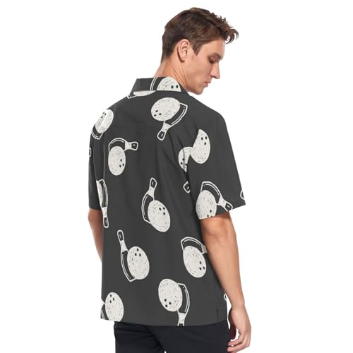 LUYISI アロハシャツ メンズ ボウリング柄 M