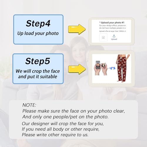 Personalized Pajamas Pants Custom Funny PJ Pant Design with Face Pajama4