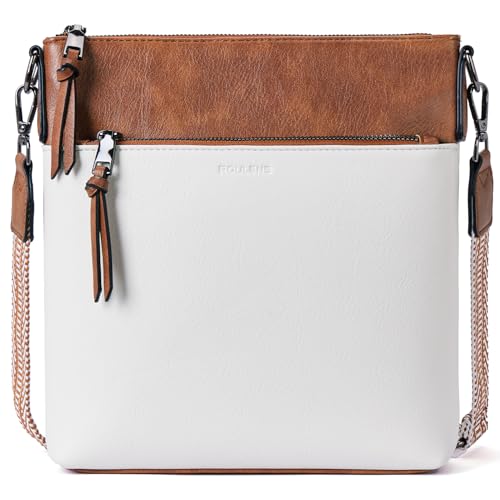 Roulens Mittel Damen Umhängetaschen, Leicht Damen Schultertasche aus Veganes Leder, Crossbody Bags für Frauen mit Verstellbar Abnehmbar Breiter Gurt