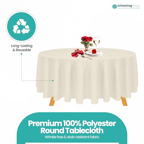 Nappe ronde polyester lin haut de gamme chic pour restaurant