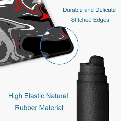 Image of Saco XXL Gaming Mouse Pad for PC - Large Desk Mat 900x400x3mm, Extended Non-Slip Rubber Base, Waterproof Surface, Fluid Design, Big Keyboard Mouse Pad for Office & Home Setup