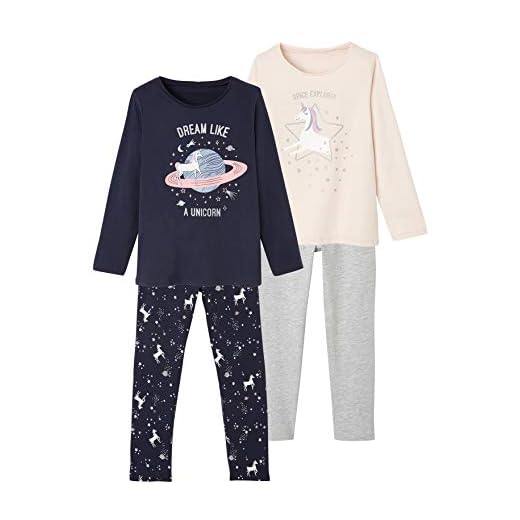 Vertbaudet VERTBAUDETLot de 2 Pyjamas licorneLOT ROSE12A
