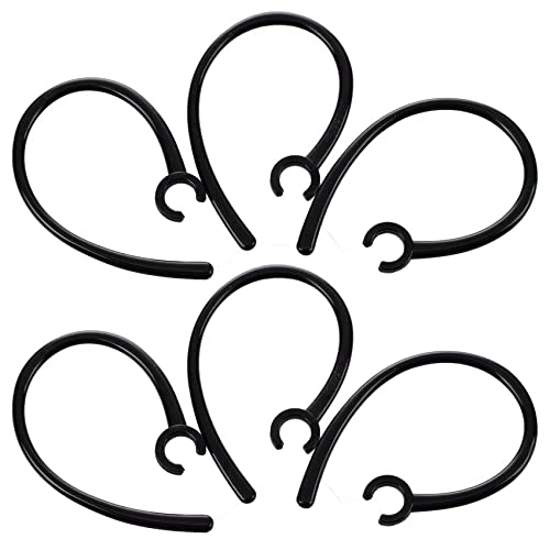 WanShi 6 Pz Handfree 5,5 mm Nero Hole Curvetta per Auricolare Bluetooth