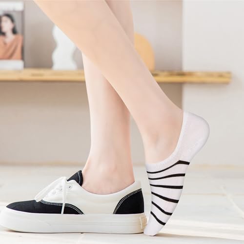 Image of Benefeet Sox Cute No Show Socks for Women Low Cut Socks for Girls Liner Invisible Socks Cotton Flat Boat Loafer Socks