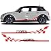 2 pz Bandiera A Scacchi Adesivi Per Auto Porta Laterale Della Banda Gonna Decalcomanie, per Mini Cooper S One R55 R56 R57 R59 R60 R61 F54 F55 F56 F60
