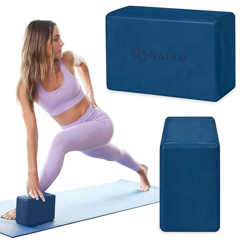 Gaiam Yoga Block - Supportive Latex-Free Eva Foam - Soft Non-Slip...