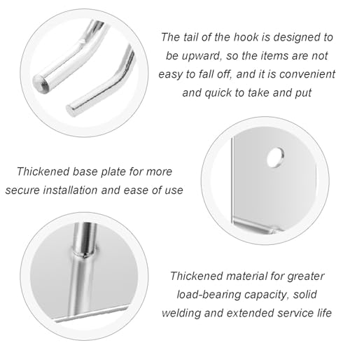 Metall-Wandhaken – robuste Merchandise-Haken für Zuhause und Einzelhandel, Längen 5/10/15/20/25/30 cm, ideal für Socken, Schlüssel und Zubehör