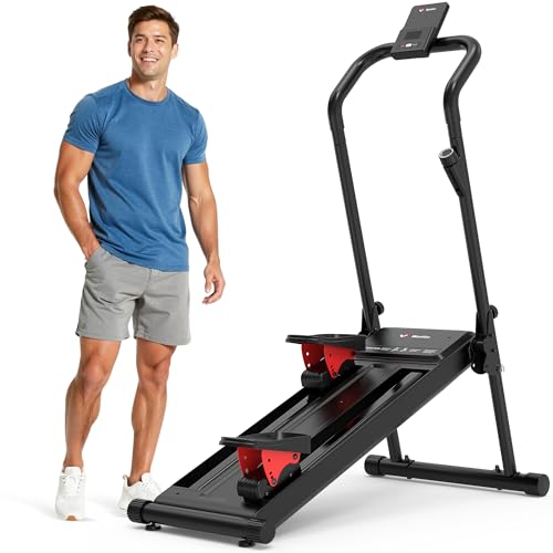 Image of Magnetic Stair Stepper for Home,Vertical Climber Adjustable Resistance Up to 77LBS,Folding Compact Cardio Stair Climber with 350LBS Weight Capacity,19''Extended Stride