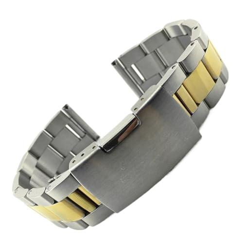 Bracelet de montre en métal Run Ken, ceinture acier inoxydable 16mm à 30mm