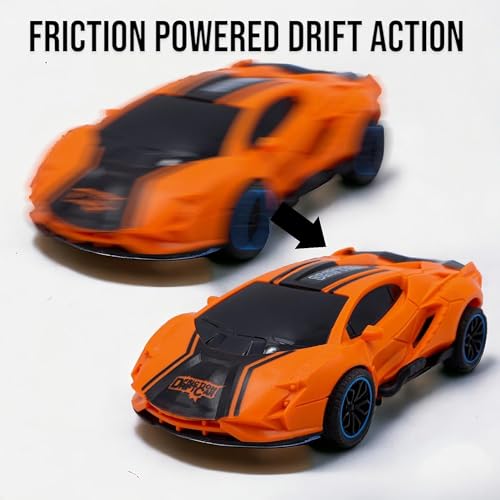 Image of ToyBharat Drift Car - Friction-Powered Multicolour Toy for Kids 1-6 Years, Realistic, Safe & Fun Gift