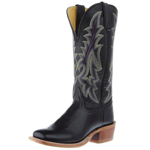 Tony Lama Women`s Estrella Black 13 In Black Top Cowgirl Boot, Black, 9.5