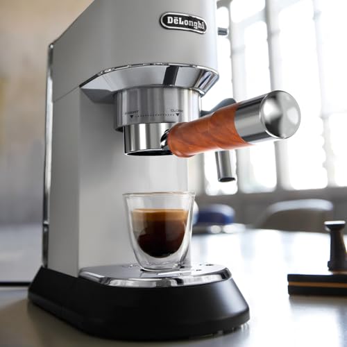 Image of 51mm Espresso Bottomless Portafilter 3 Ears Fit for Delonghi EC680, EC685 & EC885 Espresso Machine, 100% Stainless Steel Bottomless Portafilter, with Puck Screen & Filter Baske,Walnut Handle