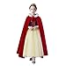 RONGXG Girls Furry Hooded Cape Christmas Warm Cloak Halloween Princess Long Cape Fleece Party Dress Up Cloak Cosplay Costume Red, One Size