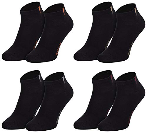 Tobeni 8 Pares Hombre Calcetines Cortos Tobillo de Deporte Algodón Punta Sin Costura Color Negro detalle de color Tamano 39-42