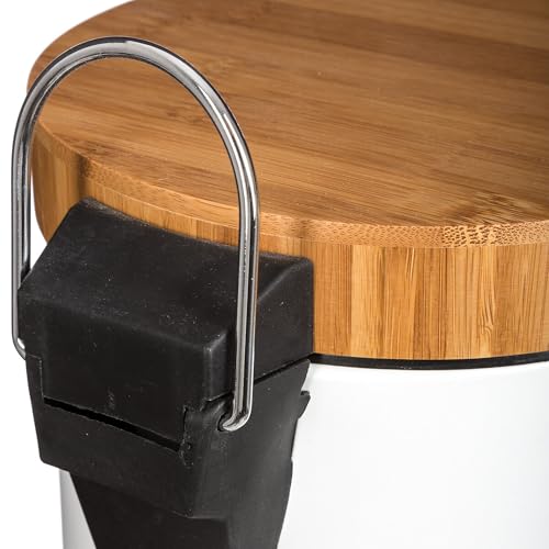 WELL HOME MOBILIARIO & DECORACIÓN Papelera metálica 3L bambú natureo - imagen 4