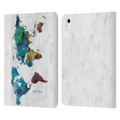 Coque antichoc iPad Air 2020/2022 en cuir portefeuille style marbre
