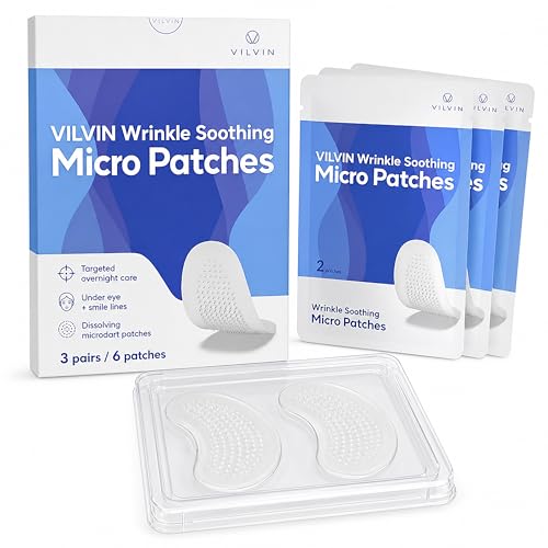 VILVIN Dissolving Microdart Under Eye Patches and Smile line with Hyaluronic Acid and Tea Tree...
