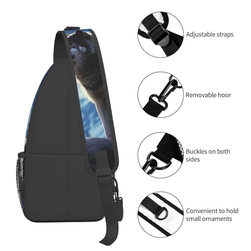 Mochila cruzada para hombre negra multiusos miniatura 5