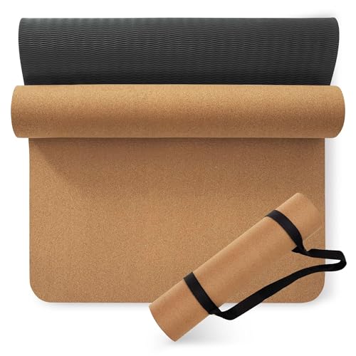 Umineux Extra Thick Cork Yoga Exercise Mats 2/5 x 72