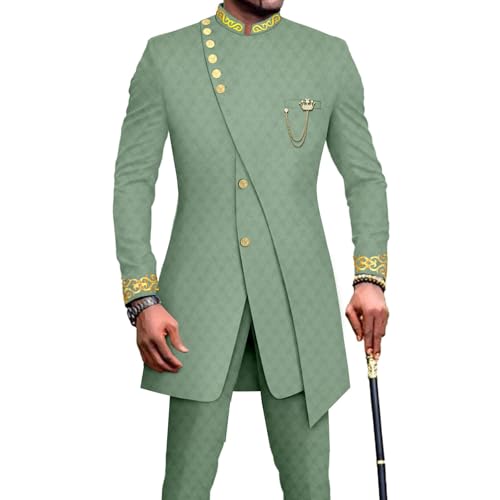 African Suits Single Breasted Blazer 2 Piece Set Dashiki Outfits for Wedding Dashiki Outfits African Clothes