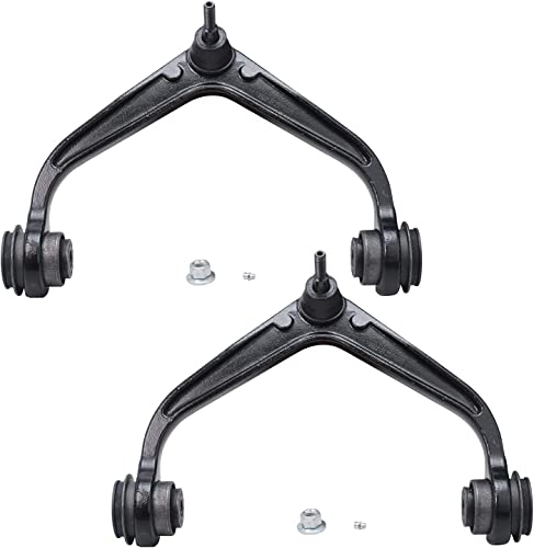 Image of Detroit Axle - 6pc Front End Control Arms Kit for 2011-2019 Chevy Silverado 2500 3500 HD GMC Sierra 2500 3500 HD, 4 Upper Lower Control Arms w /Ball Joints 2 Sway Bar Links Replacement