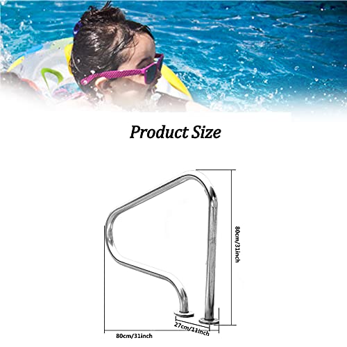 Barandal para Piscina con Agarre Antideslizante de Acero Inoxidable miniatura 2