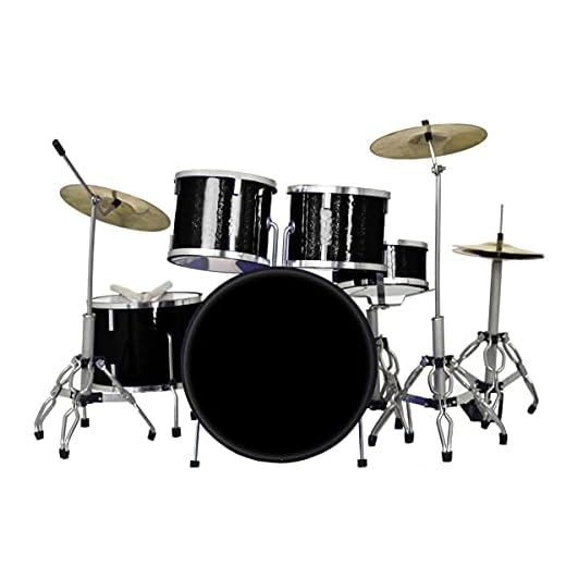 AXE HEAVEN Classic Studio Drum Kit Model Black Sparkle - 1:4 Scale Model