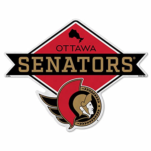 Rico Industries NHL Ottawa Senators Diamond Shape Cut Pennant - Home and Living Room Décor - Soft Felt EZ to Hang