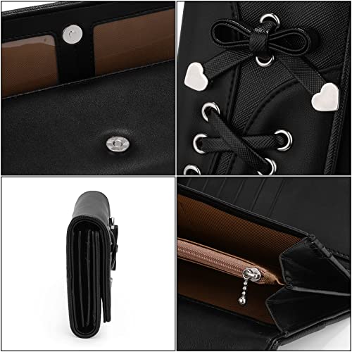 UTO RFID Wallet for Women Large Capacity PU Leather Card Holder Phone Case Zipper Pocket Purse Clutch3