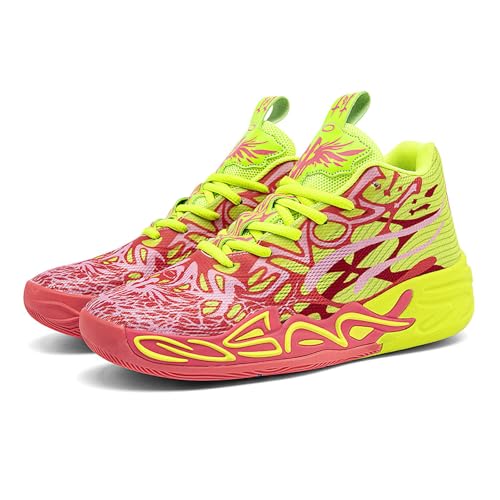 Exusiai Mens High Top Basketball Shoes Fashion Breathable Non Slip Outdoor Sneakers Comfortable Cushioning Athletic