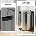 JTJEI 6 Pack Trash Can Wall Guard Bumpers, Adhesive Wall Protector for Round & Square Garbage Cans No Drill Backing for Kitchen, Bathroom, Office (Black)