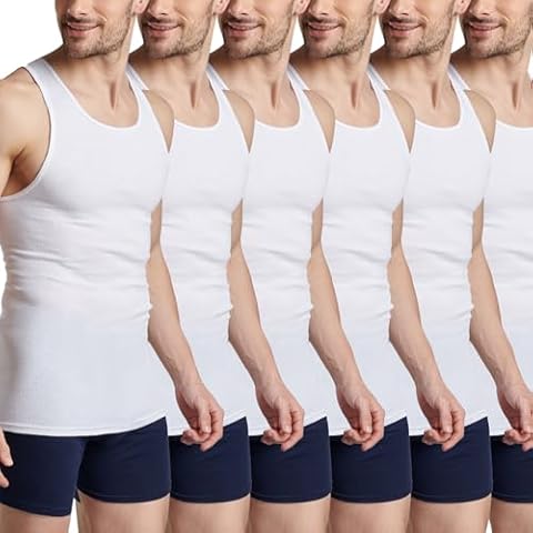 HiFEN Mens Lightweight Cotton Summer Vests Cover