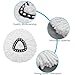 8-Pack Reusable Mop Head Replacement for O Cedar Easywring 1-Tank System, Microfiber Spin Mop Refills Compatible with Vileda 2-in-1 Turbo Triangle