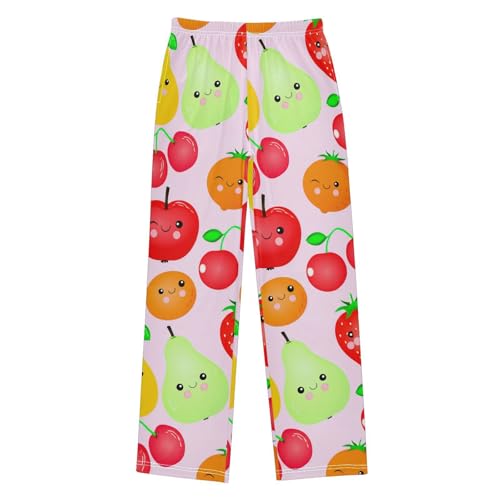 J JOYSAY Cartoon Fruits Collection Pastel Pajamas Pants Soft Long Pajama Bottoms Lounge Sleep Pants Size S-XL