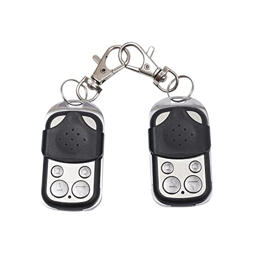 Futchoy 2 pièces Télécommande d'ouvre-Porte 433 MHz Émetteur à Main Compatible pour Motorisation Portail Coulissant (avec Porte-clés) Cover
