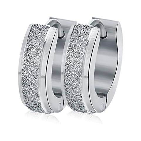 TraveT 12MM Stainless Steel Small Hoop Earrings for Men Women Fashion Tiny Jewelry Gift Party Accessories Decoration Cover