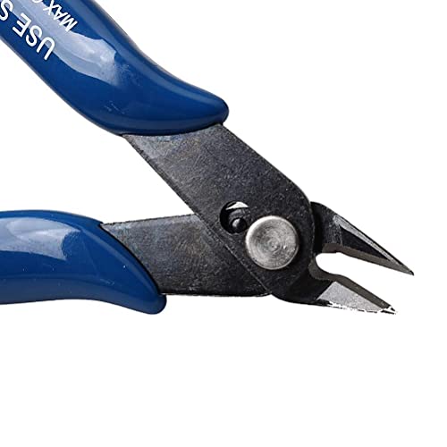 Nuosen 2 Stücke Mini Durable Seitenschneider, 128mm blaue multifunktionale Drahtschneider/Elektronik Seitenschneider für harte, weiche und extrem feine Drähte oder andere Dinge – Bild 6