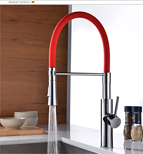 Robinet de cuisine mélangeur noir mat avec flexible en caoutchouc L4097