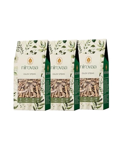 Image of Pure Premium Giloy Stems 200g | Natural & Chemical-Free Raw Cut Tinospora Cordifolia | Immunity Booster, Blood Purifier & Daily Ayurvedic Wellness Herb | Pack of 3