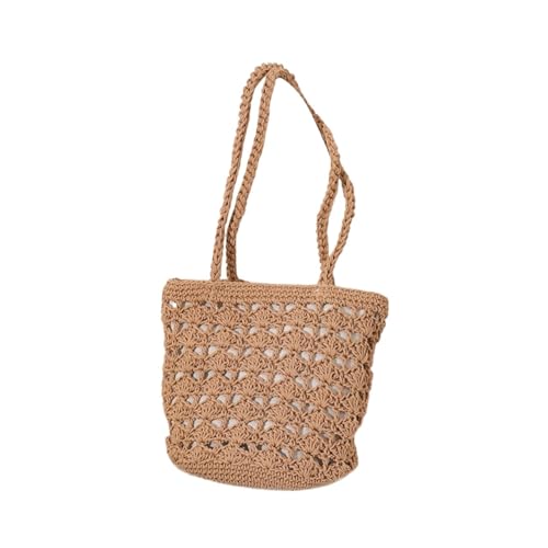 Sac creux en coton tissé à la main, modèle cabas d'été portable à bandoulière