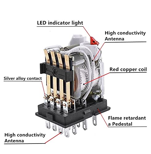 Relais électromagnétique MY4 24V 4NO 4NC pour stabiliser vos tensions de commande - 4