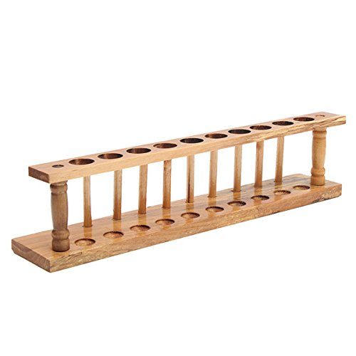 Preisvergleich Produktbild MYAMIA 21Mm Hölzernes Labor Prüfrohr Rack 10 Löcher