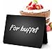 Produktbild 15er Kleine Kreidetafel zum Beschriften - Schwarz Preisschilder Gastronomie Buffet Schilder - Klein Schiefertafel zum Beschriften - Mini Kreidetafeln Tischschilder - Mini Tafeln zum Beschriften