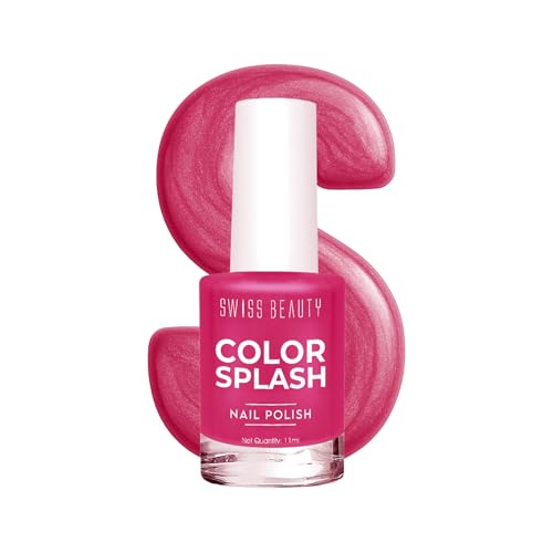 Image of Swiss Beauty Color Splash Nail Polish - Long-Lasting, Glossy - 11 ML, Dragon Fruit