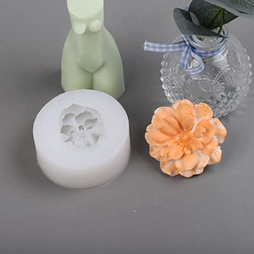 JIUYECAO Pfingstrosenform mit Hahnenfuß-Duft, für Kerzen, Kerzen, 3D-Pingstrosen, Blume, Silikonform, Aromatherapie… – Bild 5