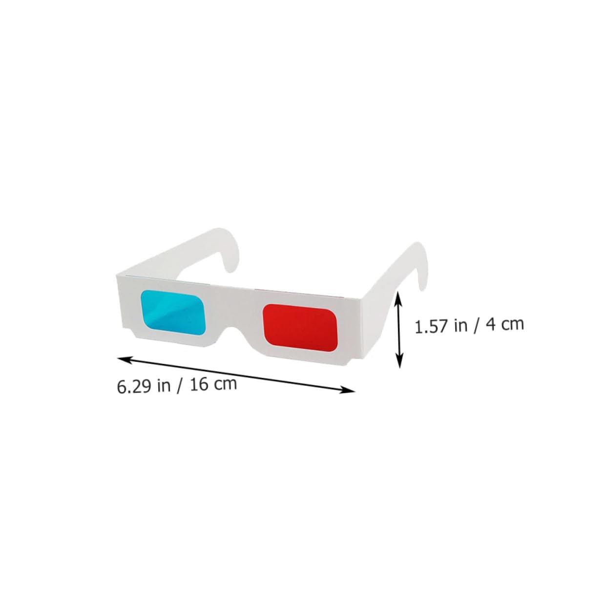 30 Occhiali 3d Monouso in Cartone Anaglifi Rosso e Blu per Adulti, Occhiali da Cinema 3d Portatili per Film, Giochi e Proiezioni, Dimensioni Perfette e Uso Versatile